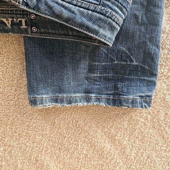 L.A. IDOL USA Rhinestone Studded Bootcut Denim Jeans Size 13 w/ Flap Pockets - Picture 16 of 16